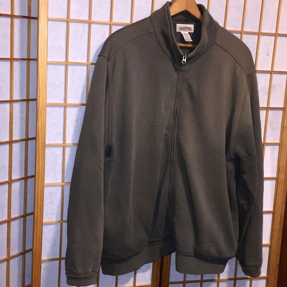 L.L.BEAN KATAHDIN IRON WORKS green full zip heavy sweatswhirt XXL reg FLAWS - Picture 1 of 7